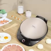 美的电饼铛家用双面加热煎饼锅烙春饼档神器薄饼机全自动加深加大 〖金色〗