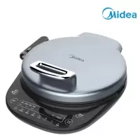 美的电饼铛家用双面可拆洗悬浮定时加深3.5cm加大款煎烤机 黛蓝