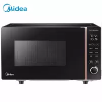 美的(Midea)家用微波炉智能变频 烧烤功能 平板加热 纳米银内胆 一级能效23升 黑色