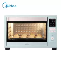 美的Midea 35L家用多功能电烤箱 电子式独立控温 旋转烧烤低温发酵 APP控制 淡雅绿 智能家电 高颜值