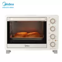 美的(Midea)迷你小烤箱家用多功能 25升旋钮操控 上下独立控温 面包蛋糕烘焙 小烤箱25L 浅杏色