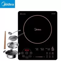 美的(Midea)电磁炉十档大火力超薄触控面板 家用电磁炉(自带火锅套装)