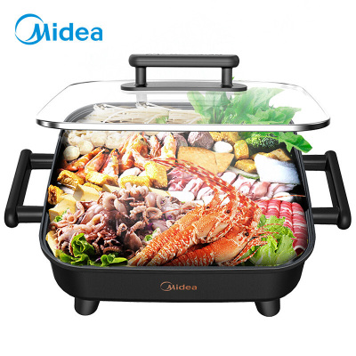 美的(Midea)多用途锅 家用多功能 6L大容量电火锅 电热锅 烤鱼锅