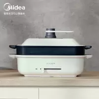 美的(Midea)电火锅电炒锅家用智能断电多功能电热煮锅不粘多用途锅大容量6L [重磅新品]网红多功能料理锅4.5升