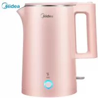 美的(Midea)热水壶家用304不锈钢自动断电保温烧水壶1.5L白色双层防烫烧茶壶防干烧电热水壶 [随心保温]店长推荐