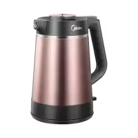 美的(Midea)电热水壶电水壶1.5L真空保温304不锈钢烧水壶热水壶 倾倒防漏水设计 可拆卸壶盖 1.5L