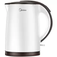 美的(Midea)电热水壶 304不锈钢 便携烧水壶 家用烧茶壶双层防烫智能 性价比推荐丨一体无缝内胆 店长推荐