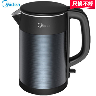 美的(Midea)电热水壶 双层防烫电水壶 烧水壶容量 食品级304不锈钢 不锈钢