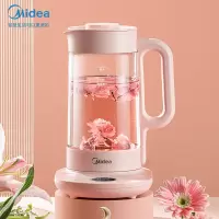 美的(Midea)养生壶 电水壶烧水壶煮茶器煮茶壶 迷你玻璃花茶壶黑茶恒温水壶智能预约1.5L