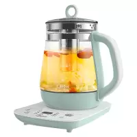 美的养生壶家用多功能全自动煮茶器办公室小型煮花茶壶玻璃电水壶 翡翠绿