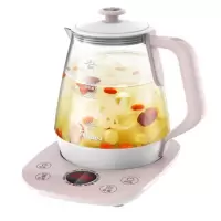 美的养生壶办公室家用小型多功能煮茶器花茶壶玻璃mini小型电水壶 粉红色
