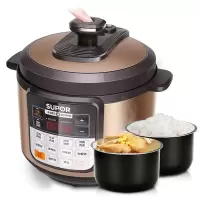 苏泊尔电压力锅智能6L饭煲双胆6升家用电高压锅 金色6L