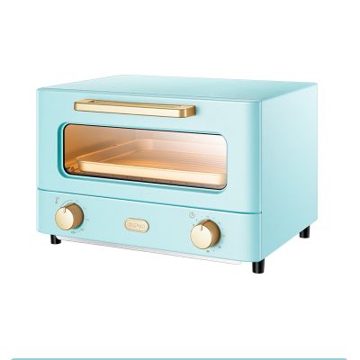 苏泊尔(SUPOR)家用多功能电烤箱 12L迷你复古小烤箱家用带出式烤盘易清洁易操作 蓝色