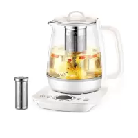 苏泊尔养生壶家用玻璃电煮茶壶全自动小型煮茶器多功能养身烧水壶 米黄色