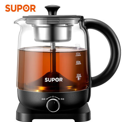苏泊尔煮茶器黑茶煮茶壶全自动家用电热烧喷淋式玻璃蒸汽茶器养生 黑色