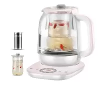 苏泊尔养生壶家用玻璃电煮茶壶全自动小型煮茶器多功能养身烧水壶 奶黄色