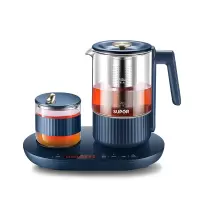 苏泊尔养生壶家用多功能全自动办公室小型煮茶器玻璃迷你煮花茶壶 蓝色