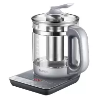苏泊尔养生壶家用多功能全自动煮茶器玻璃壶办公室小型养身花茶壶 银灰色