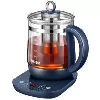 苏泊尔养生壶家用多功能办公室小型全自动玻璃花茶壶电热壶煮茶器 蓝色