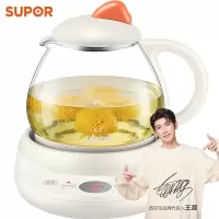 苏泊尔(SUPOR)养生壶 煮茶器 煮茶壶加厚玻璃1.5L电水壶电热水壶花茶壶电茶壶 0.8L-小巧