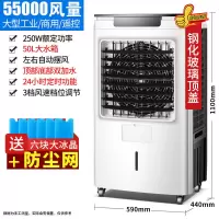 荣事达冷风扇加水空调扇制冷家用冷气扇移动工业超强风冷风机商用 时尚 玻璃款(赠6大冰晶+防尘网)遥控