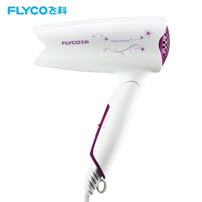 飞科(FLYCO)电吹风机家用吹风筒可折叠 1200W 白紫[可折叠]