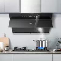 美的(Midea)极光智能套系油烟机侧吸抽油烟机 智能家电 烟灶套装 燃气灶 (天然气) 22m³变频烟机+5.0K