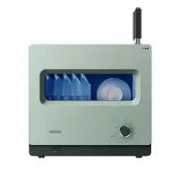 华凌出品 小型家用消毒柜立式消毒碗柜 餐具碗筷子刀具砧板紫外线免沥水桌面消毒机绿色 30L 厨房