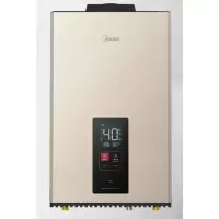美的(Midea)16L燃气热水器家用 水气双调 双变频恒温 智能APP控制 巨幕大屏 智能家电 玄武灰 增压零冷水