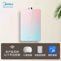 美的(Midea)燃气热水器 家用恒温升强排式水气双调 APP智能家电一键厨房洗 四季免调温天然气 16升天然气炫彩