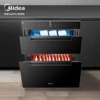 美的(Midea)100L二星级 红外线高温消毒柜家用 嵌入式 刀具筷子消毒 紫外线厨房消毒碗柜 90Q15S