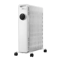 美的(Midea)取暖器油汀电暖器家用家电13片油丁电暖气电热暖风机电油汀取暖器片干衣 HYY22AK
