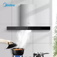 美的(Midea)家用抽油烟机18立方爆炒大吸力自清洗顶吸欧式吸油烟机触控脱排 排烟机抽烟机 单烟机 厨房智能家电