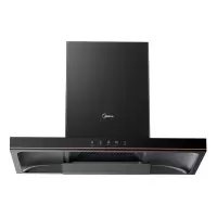 美的(Midea)家用顶吸欧式自动清洗大吸力抽油烟机WIFI智能家电控制厨房吸油烟机 黑色