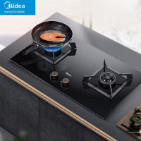 美的(Midea)燃气灶双灶5.0大火力家用天然气灶猛火灶双灶台嵌两用灶具 可调节开孔 (天然气) 5.0大火力可调节开