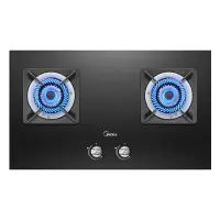 美的(Midea)燃气灶双灶具4.5KW 5.0KW天然气灶家用嵌入式双灶防爆钢化玻璃面板六年质保 4.5KW黑晶玻璃灶