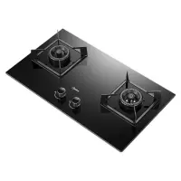 美的(Midea)燃气灶双灶极光系列家用5.0KW大火力黑晶面板台嵌两用双灶以旧换新天然气灶 [烈焰灶]双喷5.0KW火