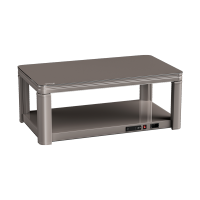 美的(Midea)电暖桌取暖桌长方形家用多功能烤火桌子 客厅电暖茶几升降节能省电烤火炉电炉子电暖炉 上下发热[钢化玻璃]