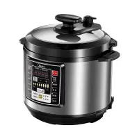美的(Midea)电压力锅一锅双胆6L大容量智能预约高压饭锅煮饭煲汤压力锅浅灰色