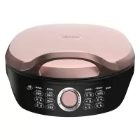 美的(Midea)电饼铛 家用双面加热电饼档 煎烙饼锅 旋控式加深加大烤盘煎烤机 烙饼锅 玫瑰金