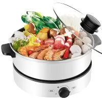 美的(Midea)电火锅 家用多用途锅 4L大容量多功能电煮锅电热锅电炒锅 分体式不粘锅