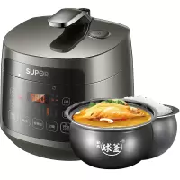 苏泊尔(SUPOR)电压力锅球釜内胆3L触屏智能电高压锅 迷你家用智能玲珑小1-3人适用高压煮饭煲汤 双内胆3升电压力锅