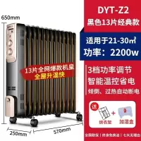 取暖器油汀立式电暖器家用卧室恒温省电暖气片电暖气取暖炉烤火炉 13片黑色[1代直板]1