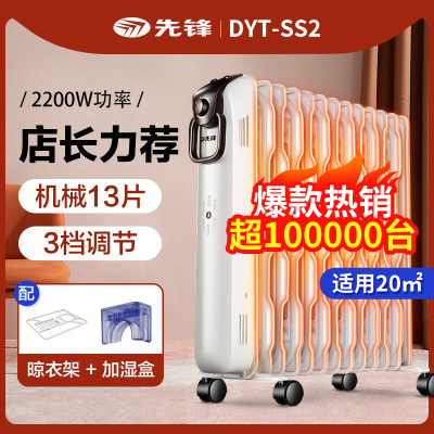 先锋取暖器DYT-Z2家用油汀节能省电暖器13片电暖气片烤火炉暖气片 热浪13片
