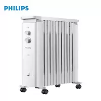 飞利浦(PHILIPS) 取暖器 AHR4144YX 电热油汀取暖器 15片节能暖气片 智能APP控制立挂两用 (线下同