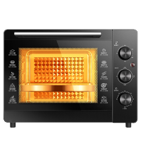 九阳烤箱家用32L大容量电烤箱多功能上下独立控温定时可视披萨红薯烤炉箱 黑色