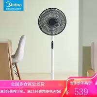 美的电风扇家用智能遥控落地扇台立式大风力摇头定时宿舍电扇 白色