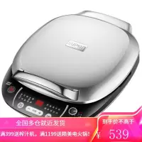 苏泊尔(SUPOR)电饼铛可拆洗双面加热家用电饼档煎烤机烤肉烙饼锅薄饼机早餐蛋糕机 银灰/下盘可拆/25mm加深