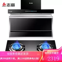 志高(CHIGO)油烟机灶具套装顶侧双吸7字抽油烟机家用自动清洗吸油烟机智能体感一级能效抽烟机 烟机+一级能效4.5KW