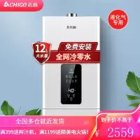 志高 CHIGO燃气热水器 零冷水 16升 家用液化气 加热 恒温降噪 强排式多点供水 [12升]零冷水+液化气+上